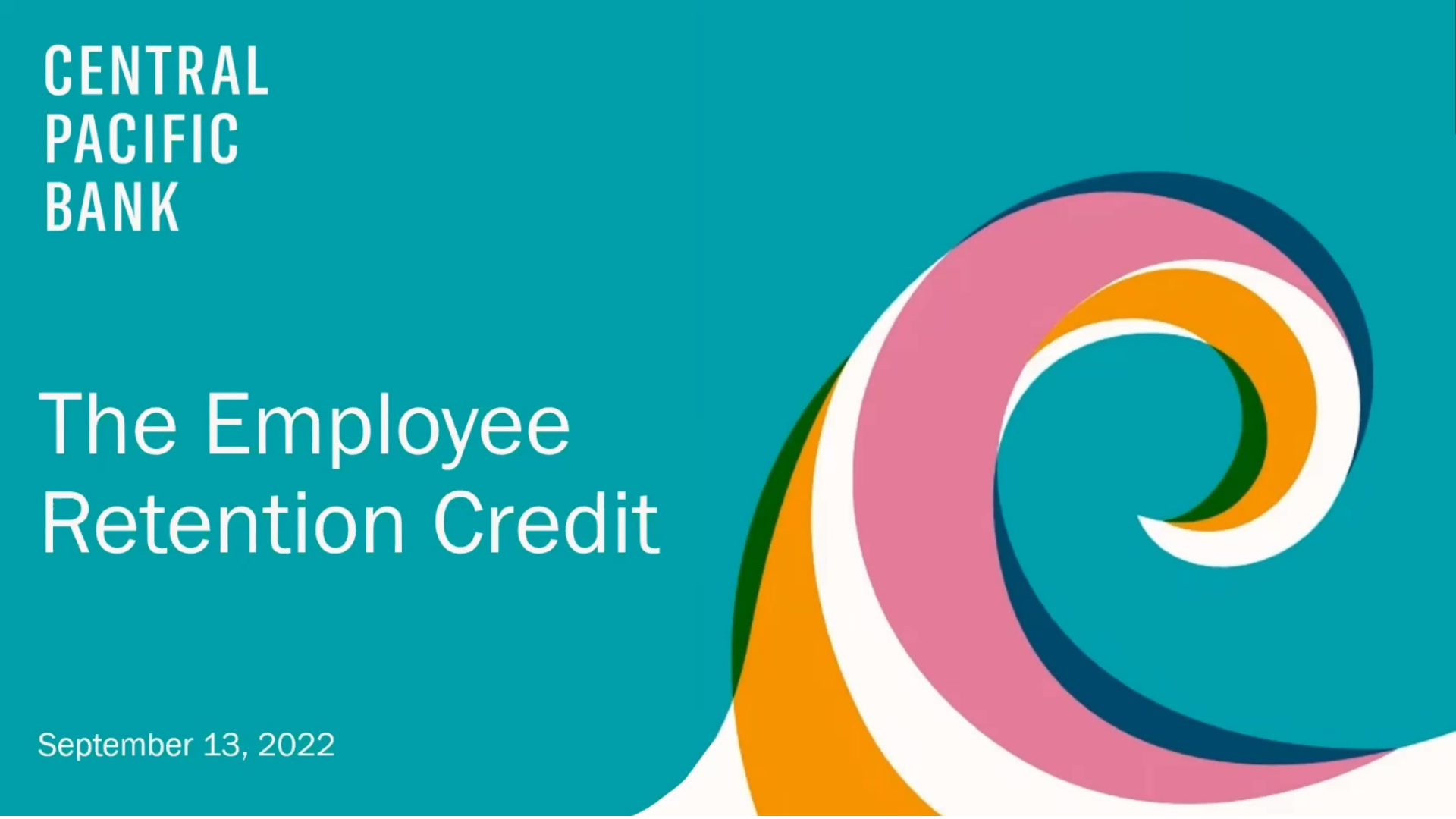 Webinar Employee Retention Credit Cover Slide